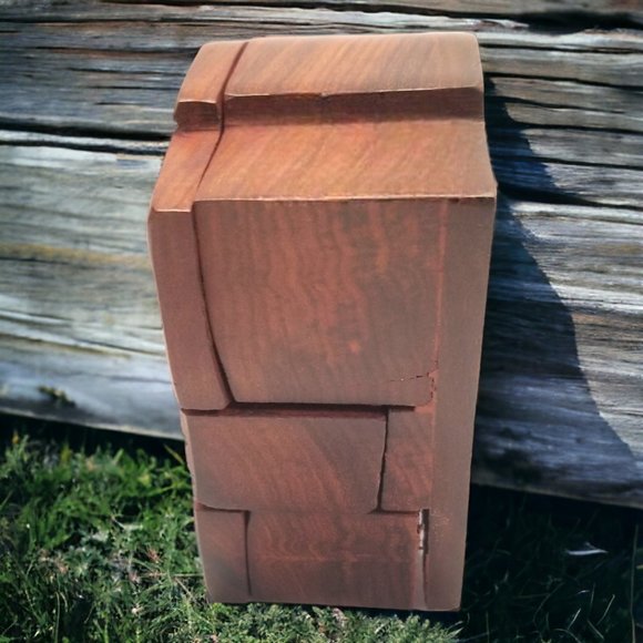 Wood Puzzle Box Elephant & Calf Handmade Secret Lock Jewelry Box Keepsake decor - Picture 5 of 11